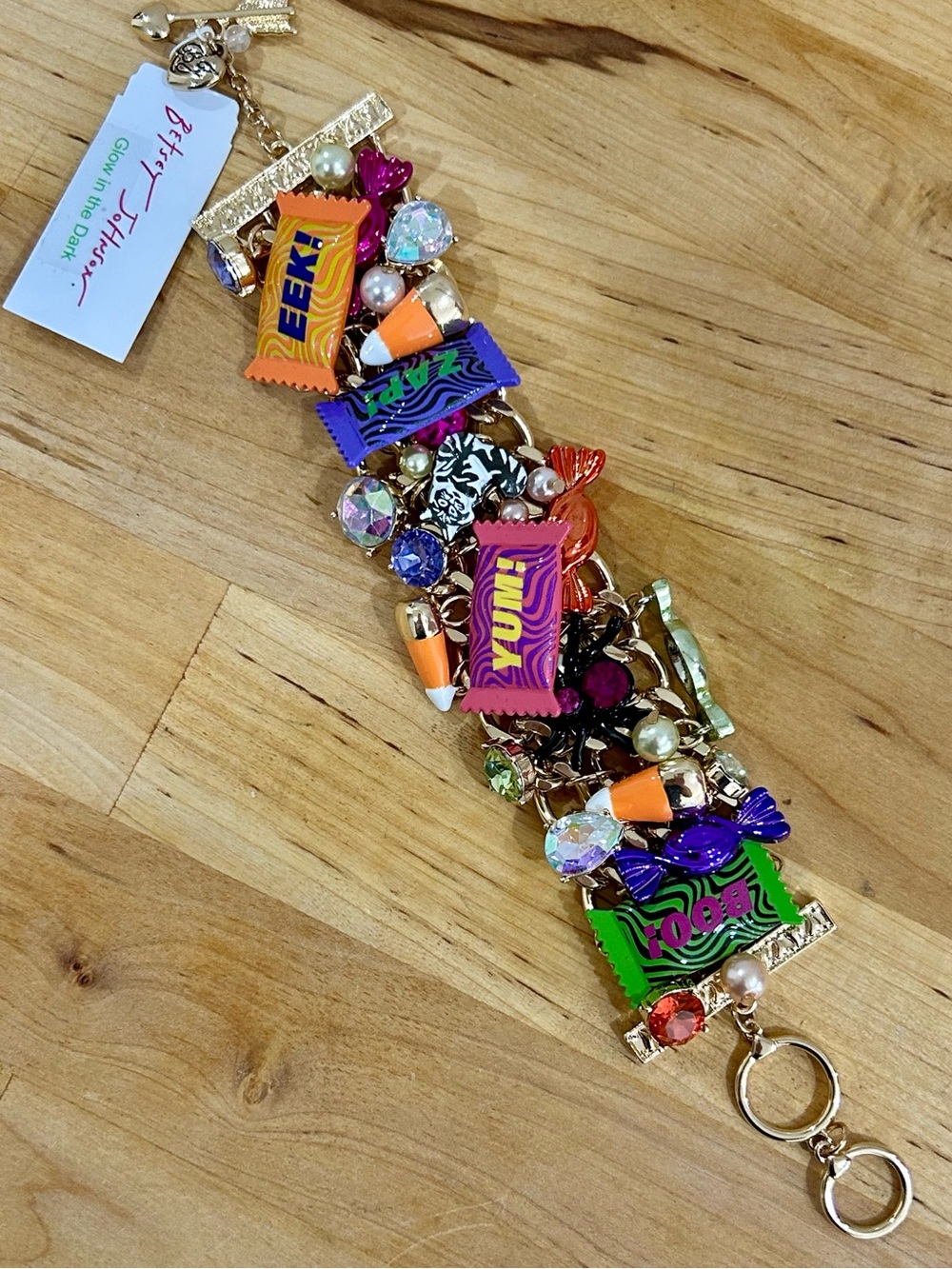 Betsey Johnson Faux Stone Candy Halloween Statement Bracelet